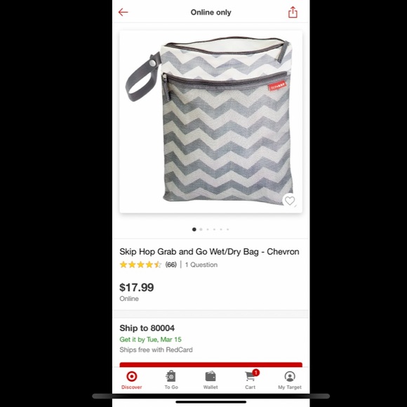 Skip Hop Chevron Diaper Clutch and Changing Station with Wet Dry Bag - Picture 3 of 10